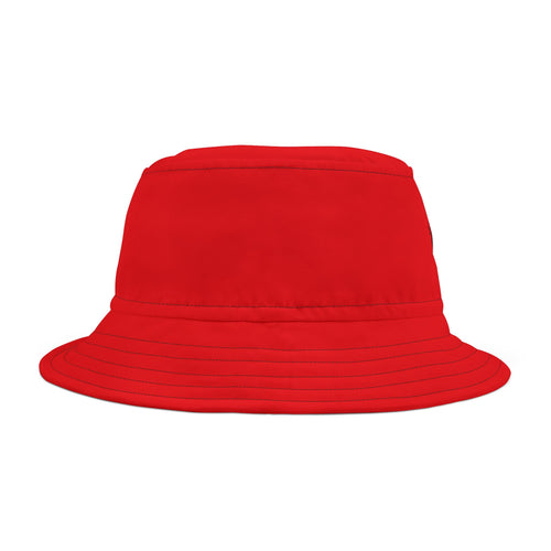 Red 'Surf Love' Skull Bucket Hat