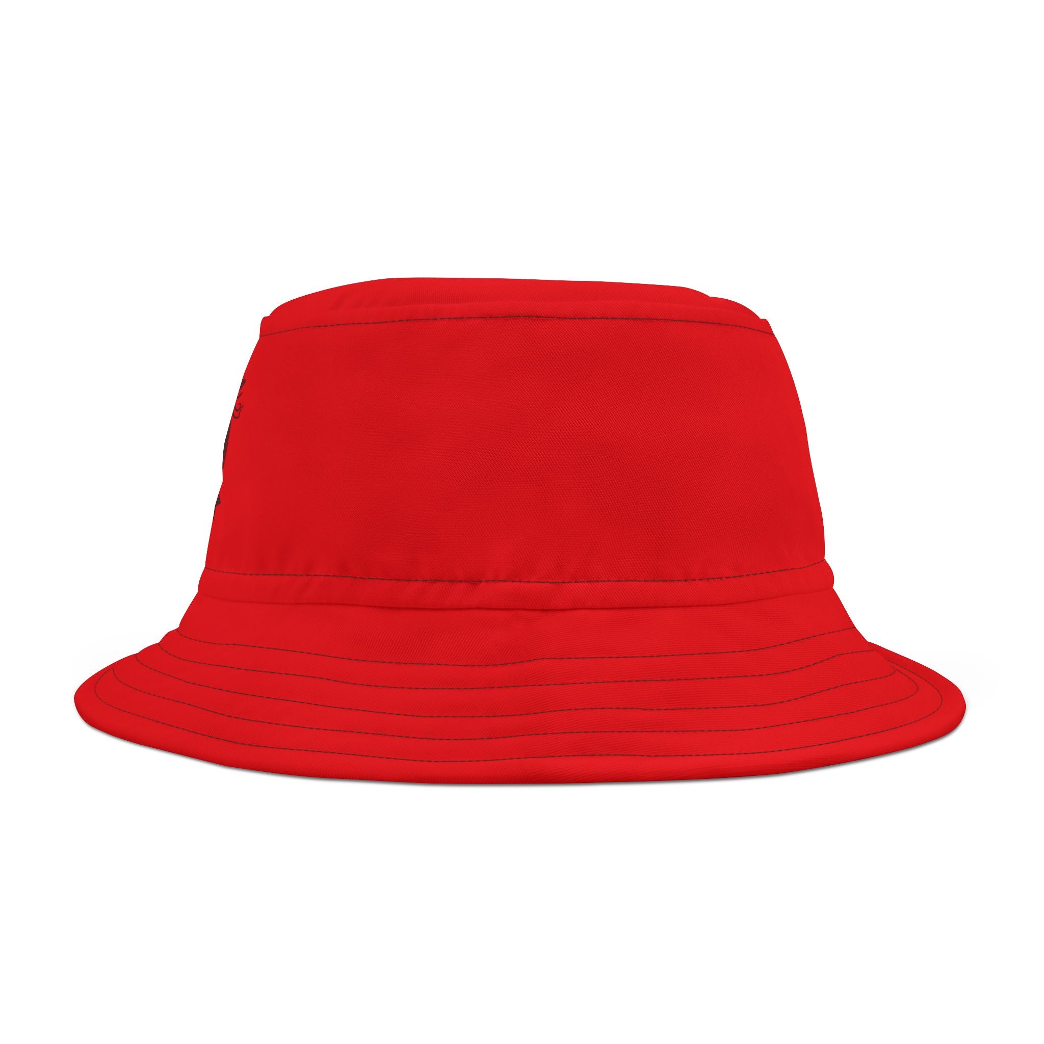 Red 'Surf Love' Skull Bucket Hat