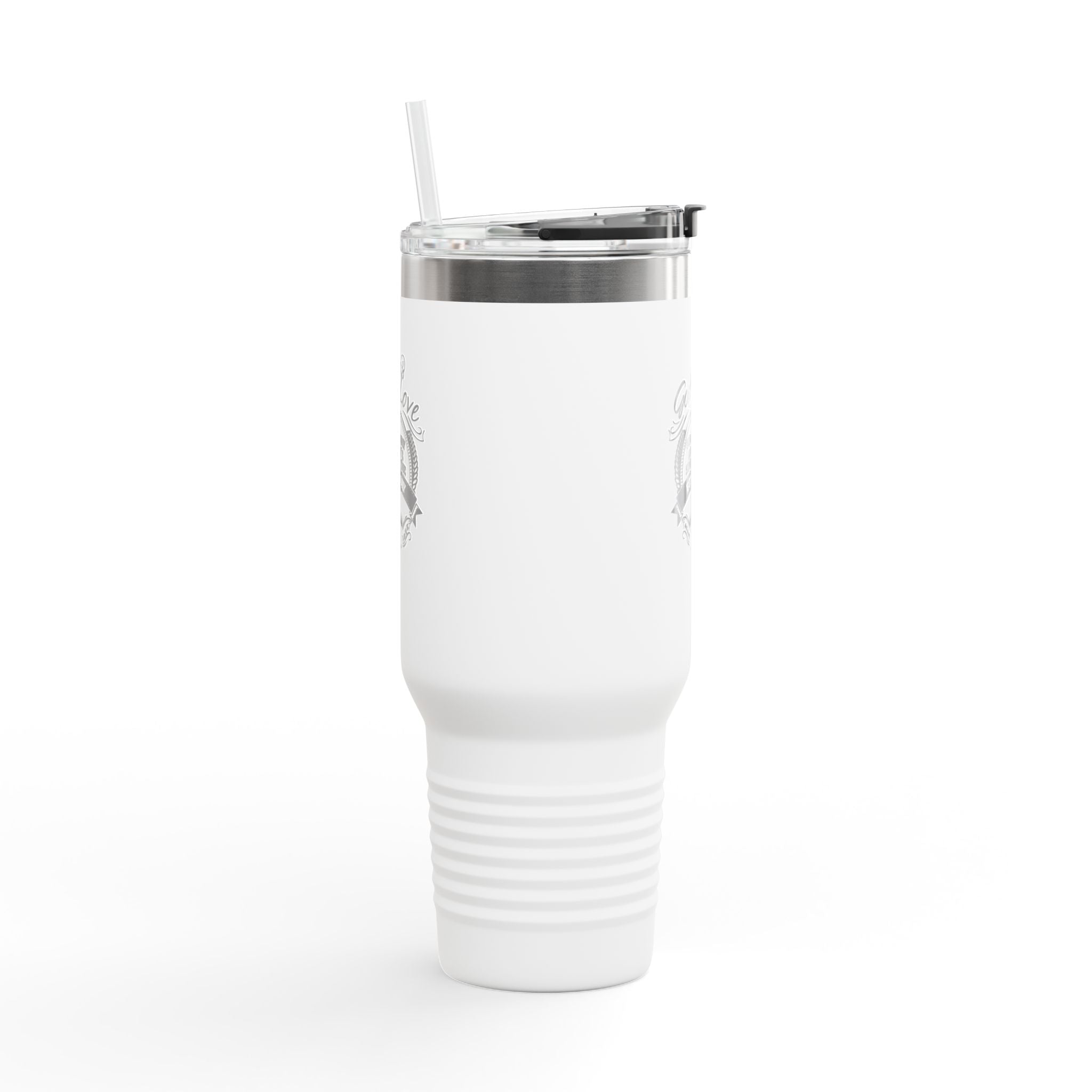 40oz Insulated Travel Mug — "God's Love" Inspirational Gospel Design