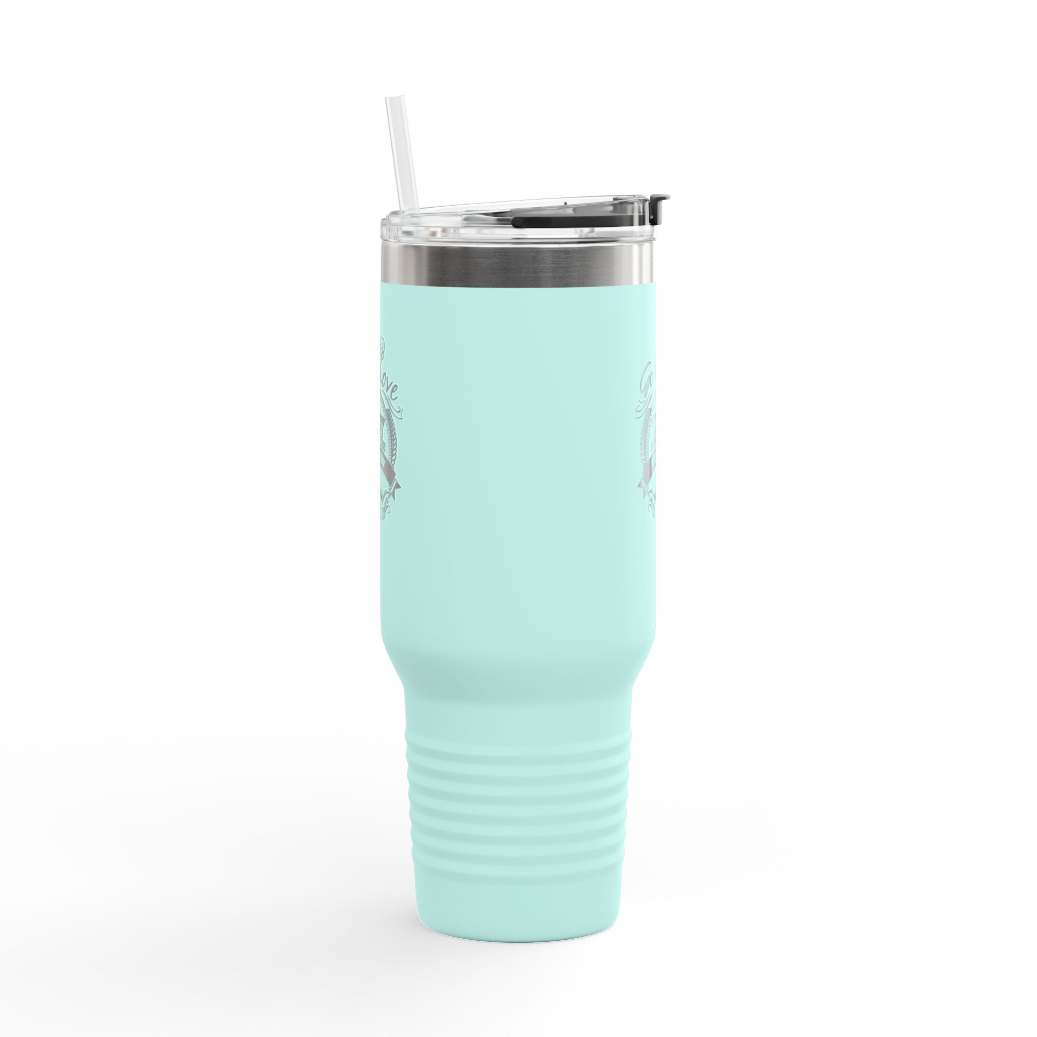 40oz Insulated Travel Mug — "God's Love" Inspirational Gospel Design