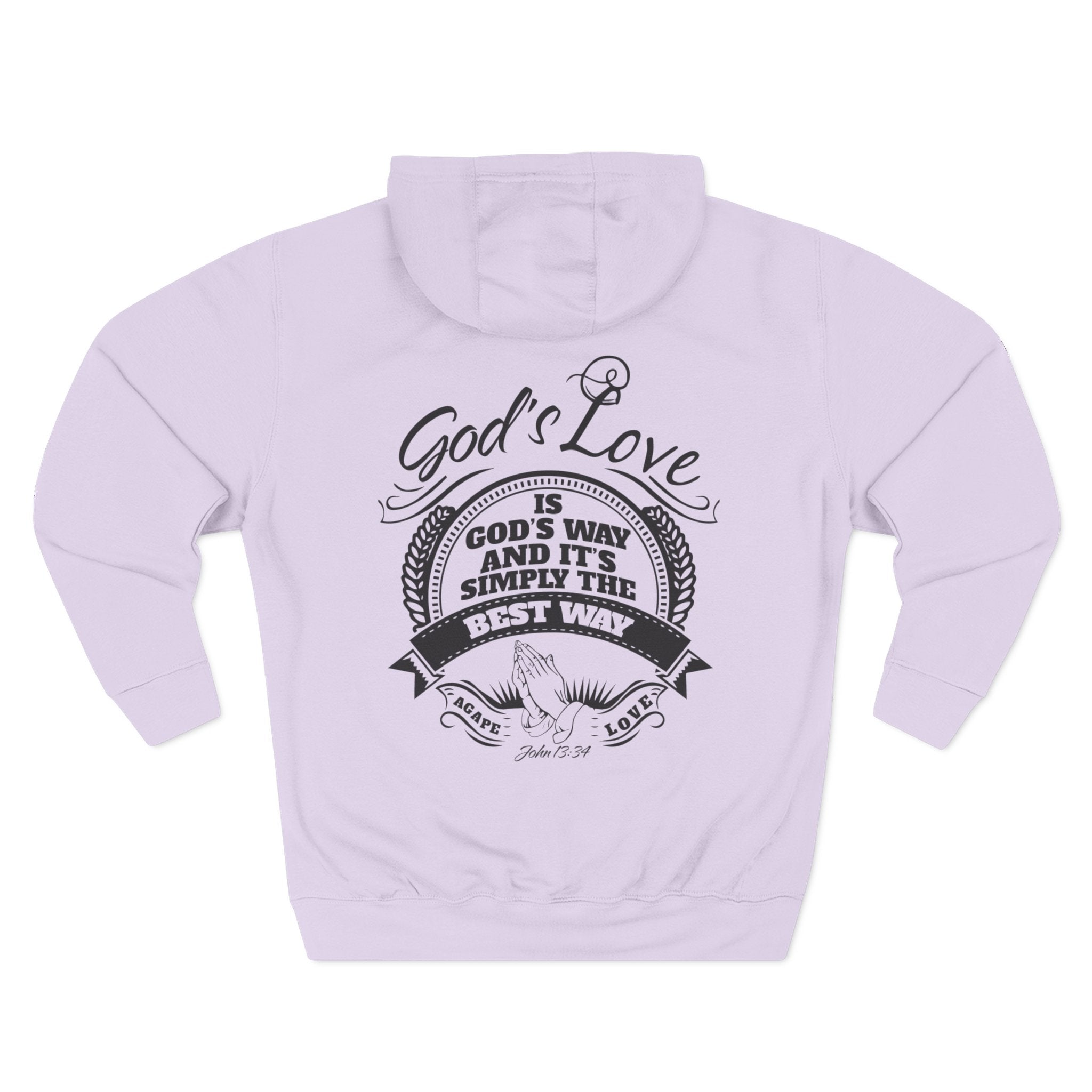 Three-Panel Fleece Hoodie