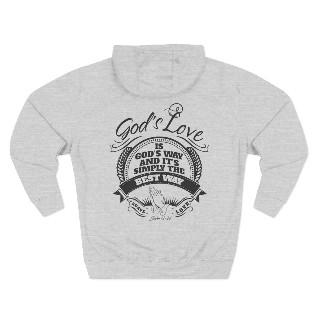 Three-Panel Fleece Hoodie