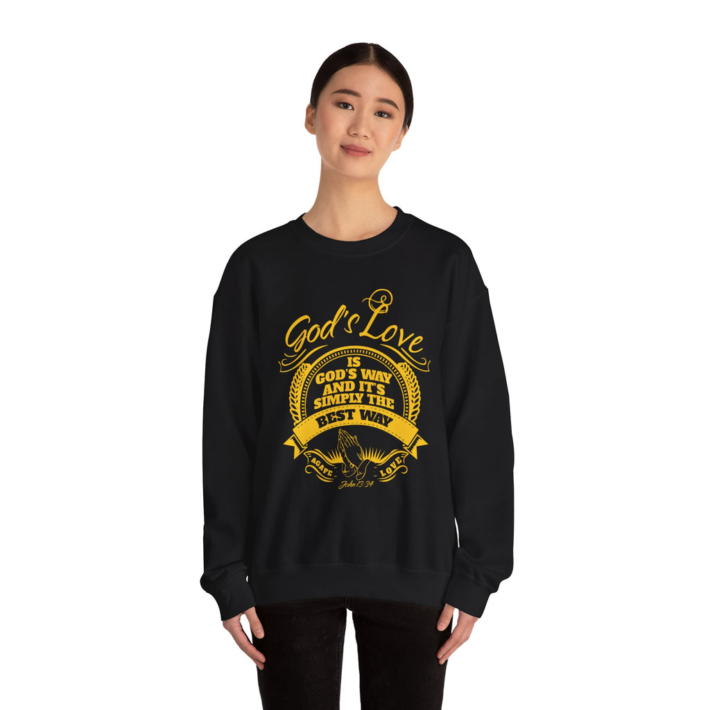 God’s Love Crewneck Sweatshirt – Inspirational Christian Faith Pullover